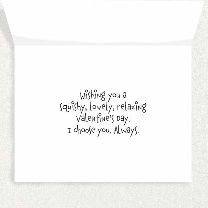 Teddy Bear Squishes : Valentine’s Day Card Written Hugs Designs 