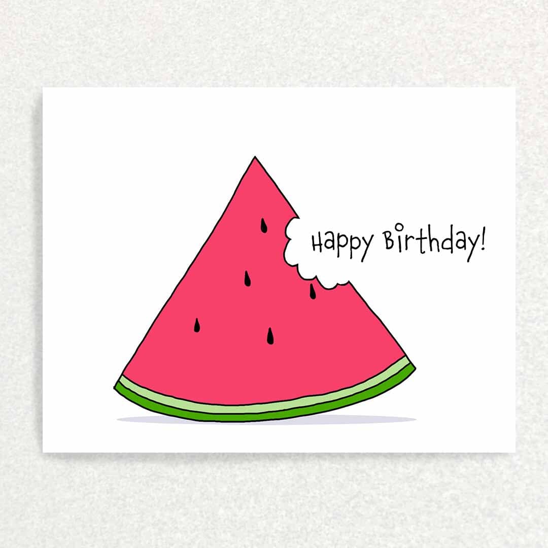Watermelon Birthday Card Written Hugs Designs 
