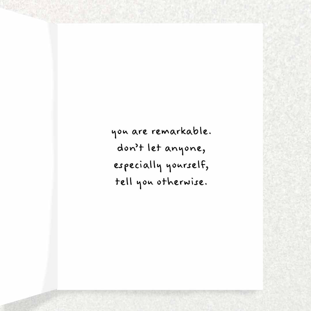 You Are Remarkable: Dahlia Encouragement Written Hugs Designs 